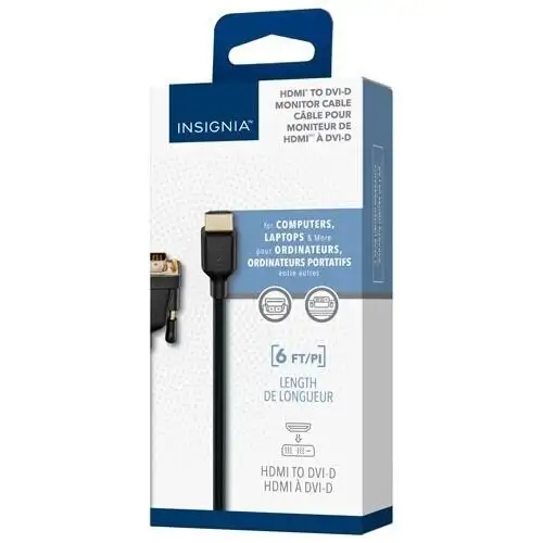 Insignia 1.8m (6 ft.) HDMI to DVI Cable (NS-PCHDDV6-C) in General Electronics in Kitchener / Waterloo - Image 2