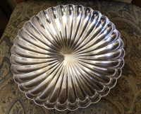 English Silverplated Clam Shell Serving Tray