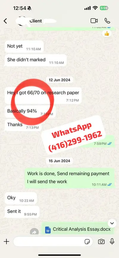 WhatsApp: 416-299-1962 Need reliable help with your assignments, essays, reports, research papers, o...