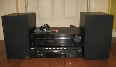 Luxman Receiver, Camber Speakers, RCA CD Carousel Stereo  System, View more