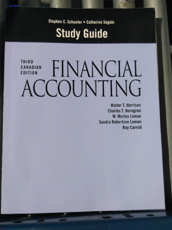 Study Guide for the Financial Accounting 3rd Canadian Edition in Textbooks in City of Toronto