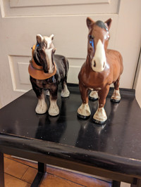 2 Porcelain Work horses