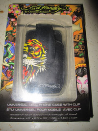 Ed Hardy Universal Cell Phone Iphone Case With Clip Brand New