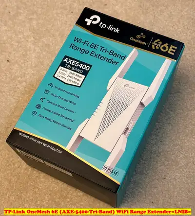 TP-Link OneMesh 6E (AXE-5400-Tri-Band) WiFi Range Extender=LNIB=, View more
