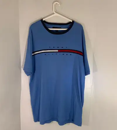 Tommy Hilfigier Mid Stripe Blue Short Sleeve T-Shirt Size XL  , View more