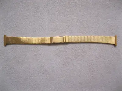 Gold plated watch strap Bracelet pour montre Plaqué or, View more