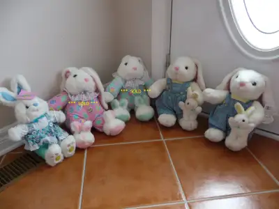 New Plush Easter Bunnies - 3 Left To Choose From, View more