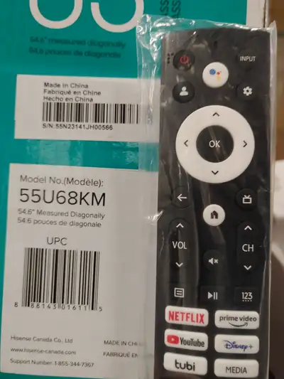 Remote for Hisense 55u68km