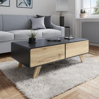 Bestar Coffee Table. Black and Sandy Oak. Brand New in box