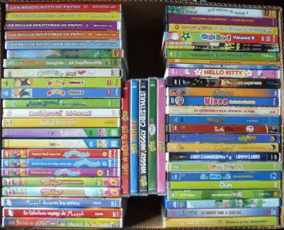 Sélection de DVD jeunesse et jeunes enfants en excellent état. certains sont encore emballé dans leu...