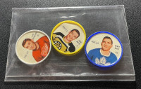 1961-62 Salada Hockey Coins BUCYK BAUN DELVECCHIO