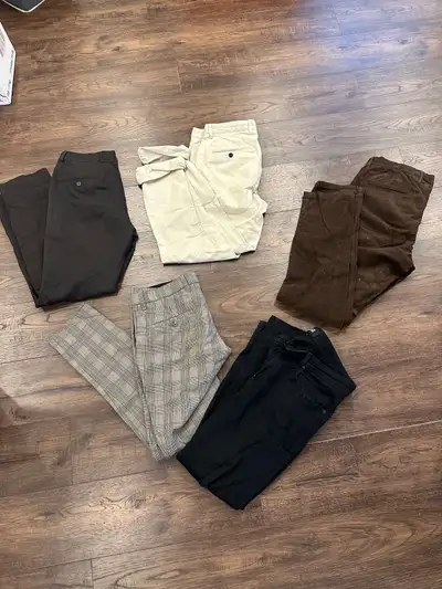 Lot of 5 Pants – Size 32 – Great Condition – $100, View more
