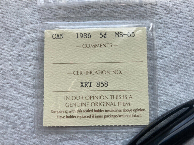 1986 MS-65 Nickel in Arts & Collectibles in Grande Prairie