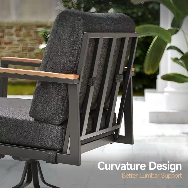 5-Piece Outdoor Patio Furniture Set with 360° Swivel Rocker Chai in Patio & Garden Furniture in Markham / York Region - Image 6