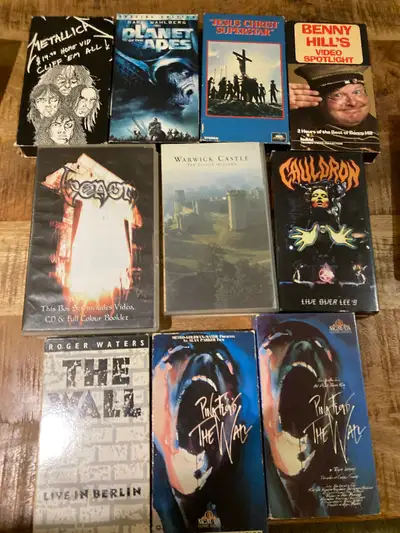 Metallica Planet of the Apes Jesus Christ Superstar Benny Hill Cauldron Venom Pink Floyd Roger Water...