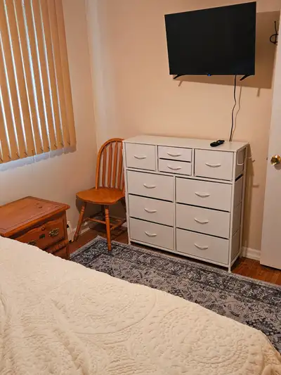 Furnished room for rent Includes. Queen size bed, night stand, dresser and tv. Tv runs Samsung tv pl...