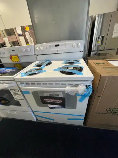 NEW 30” GE Electric Coil Top Range Stove With Self Clean 5 Cu.Ft, View more