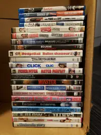 Blurays and DVDs $1 each