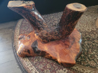 burl wood/live edge table base