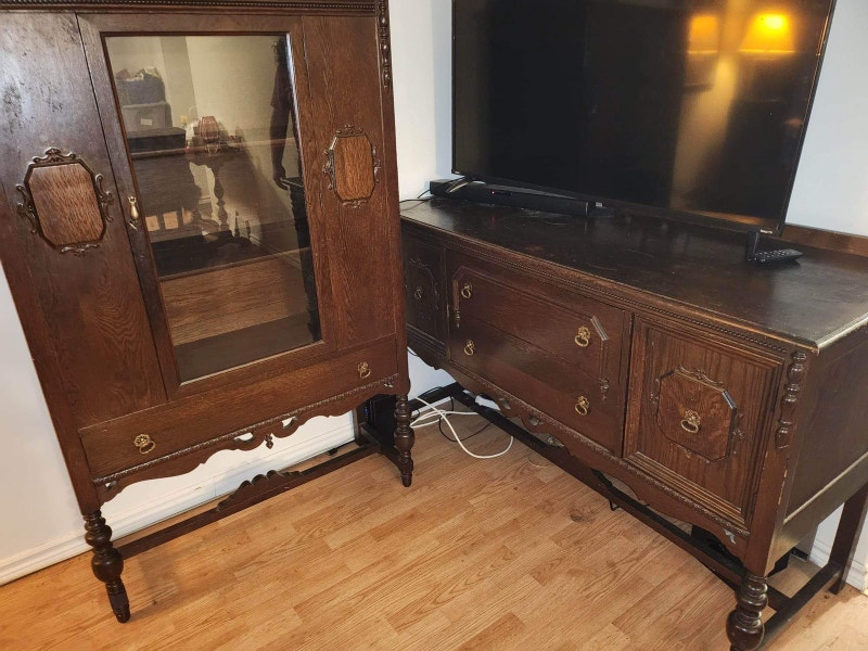 Antique China and Buffet early 1900s Hutches & Display