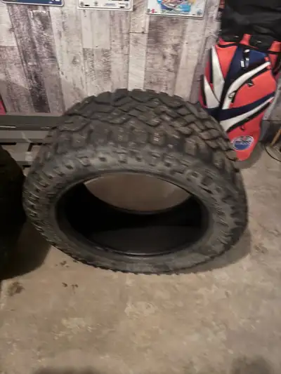Tires only. Free Goodyear Wrangler Duratrac 33x12.50 R20LT Similar to 305/55R20 in metric Still trea...