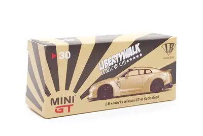 Mini GT 1:64 LB Works Nissan GT-R R35 Liberty Walk - Satin Gold, View more