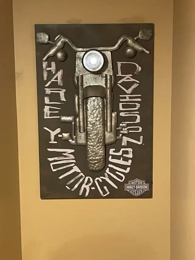 Harley Davidson metal sign with light63006660895361121