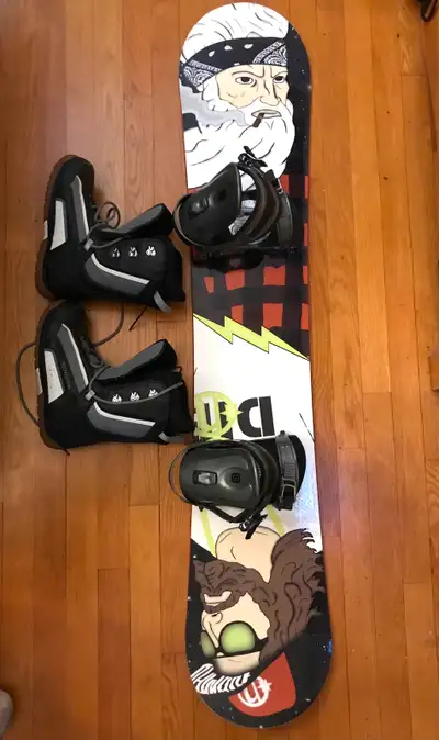 Nomad 155cm Snowboard, Ride Bindings, Morrow Boots, Size US 10, View more