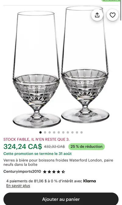 verres Waterford , View more