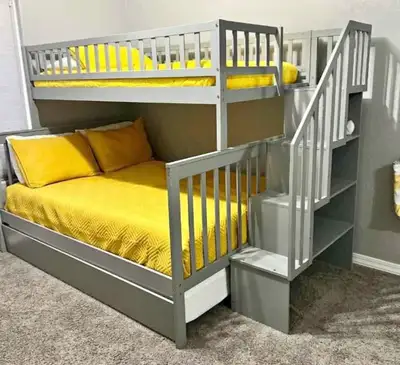 Twin Over Full Bunk Bed – Strong & Durable, View more
