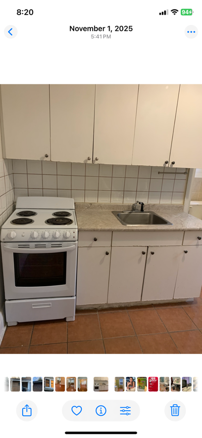 One bedroom apartment at Bloor and Christie Utilities includes.