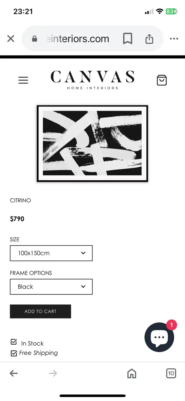 Large Abstract black/white/cream Canvas wall Art in Home Décor & Accents in City of Toronto - Image 5