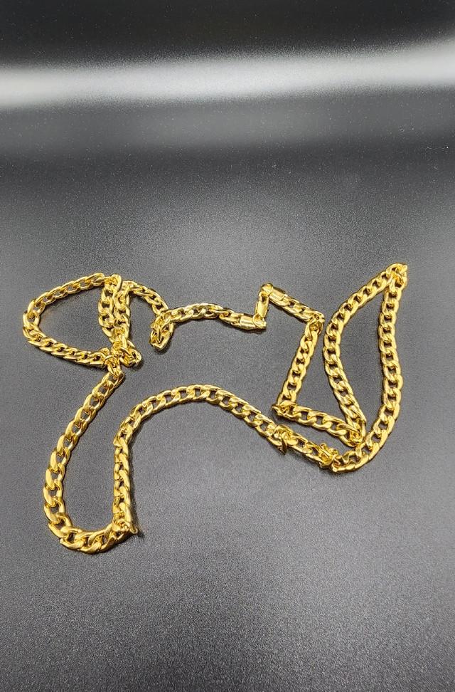 *NEW* Gold Color Cuban Link Chain $10 in Jewellery & Watches in Kitchener / Waterloo - Image 2