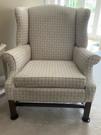 Professional Reupholstered wingback  Chair