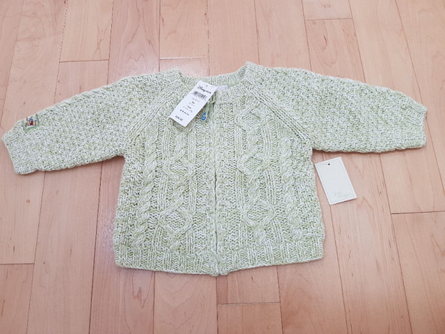 Disney Mint Knitted Sweater Jacket (6-9 mos) in Clothing - 6-9 Months in Calgary