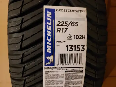 4 brand new tires, unused. Best score rated all weather tires.