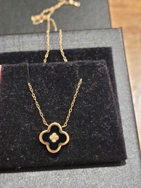 NEW gold necklace 18k with 2 faces