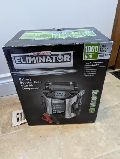 MotoMaster Eliminator Booster Pack with Air Compressor, 1000A, View more