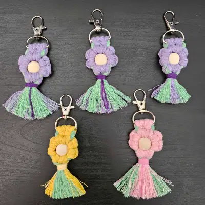 Daisy Keychain (single flower), View more