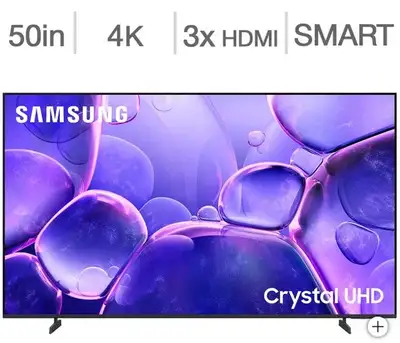 Télévision DEL 50'' UN50U8000FFXZC 4K CRYSTAL UHD Smart Samsung, View more