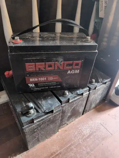 3 Bronco Solar Batteries– 121Ah 12V Deep Cycle AGM Battery, View more