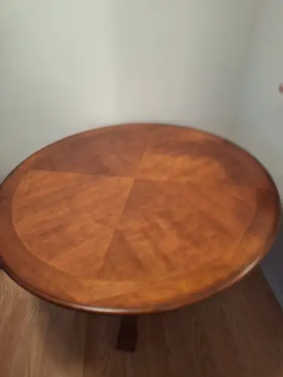 Wood Round table  50 inches in diameter., View more