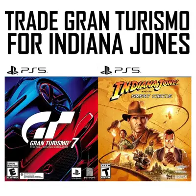 ⭕⭕TRADE Gran Turismo 7 for Indiana Jones⭕⭕, View more