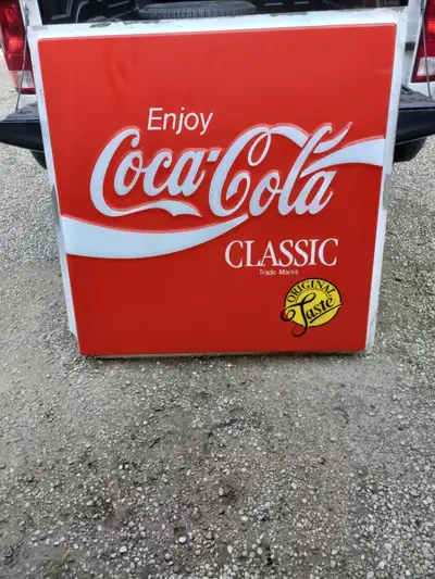 Coca Cola Classic sign. I estimate this sign to be about 40 years old from when Coke rebranded to Co...