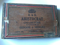Antique 1915 Benson and Hedges  wooden cigarette box $50 OBO