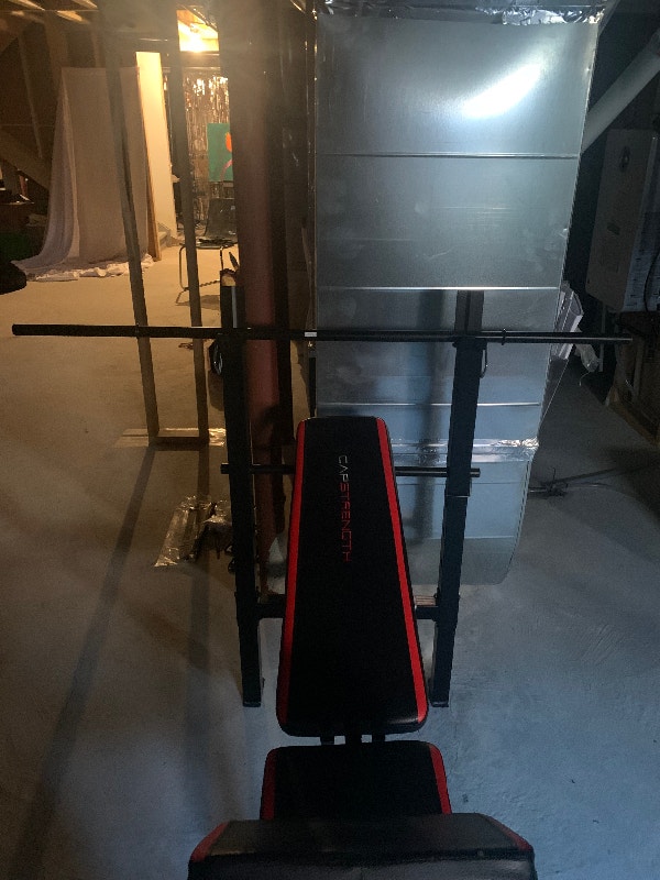 Cap Barbell Adjustable Weight Bench with 100 lb weight set Exercise