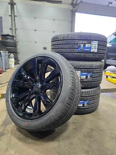 Selling a set of original BMW X5 style 491 staggered rims mounted onto brand new 275/40/20 and 315/3...