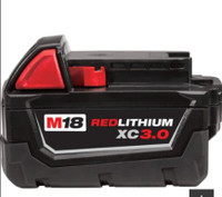 Milwaukee M18 Extended Capacity (XC) 3.0 Ah REDLITHIUM Battery 
