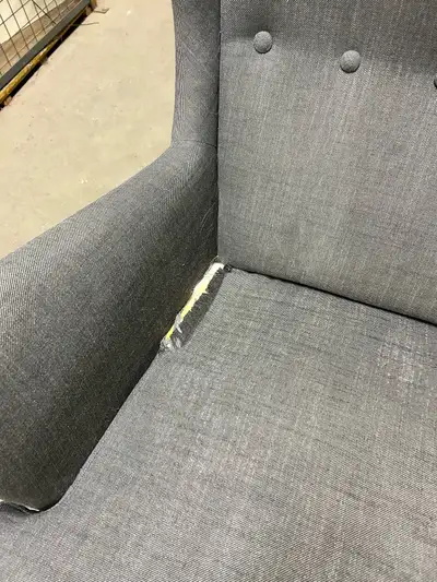 Used Ikea STRANDMON armchair for sale. This chair retails for $349.99 + tax at Ikea - I'm looking to...