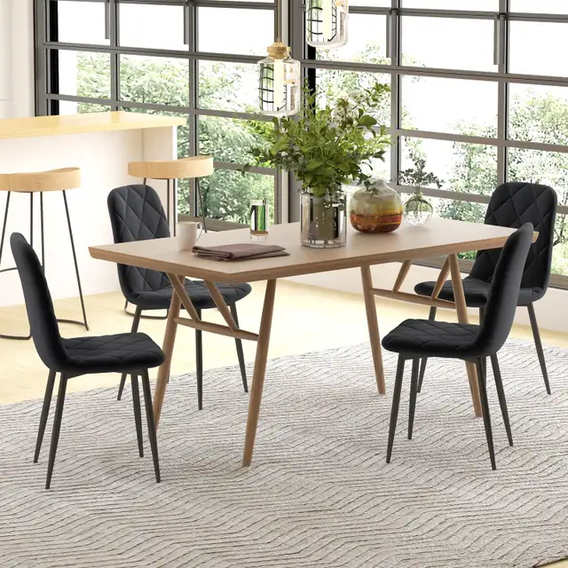 Upholstered Dining Room Chairs with Steel Legs, Modern Kitchen C in Chairs & Recliners in Markham / York Region - Image 9